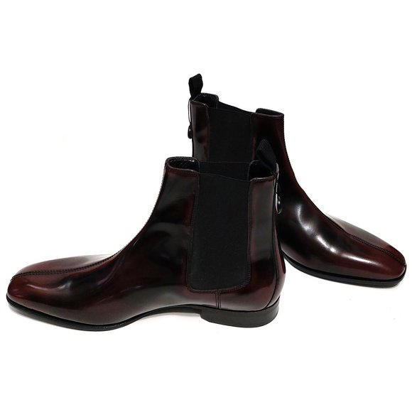 Jimmy Choo Sawyer Black Merlot Brush off Leather Men\'s Size 43 Chelsea Boots main image 6